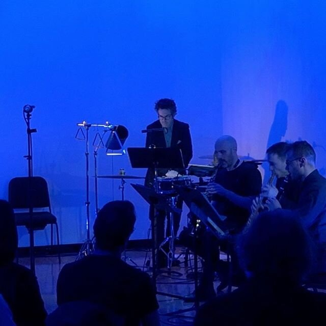 Scenes from Thursday&rsquo;s show with @iceensemble - two new quartets by Sigurd Fischer Olsen and @rebecka.ahvenniemi with @jaustinsmith, @rdmuncy, and @nathandavis_composer. It was such a pleasure making sounds with these humans! 💙