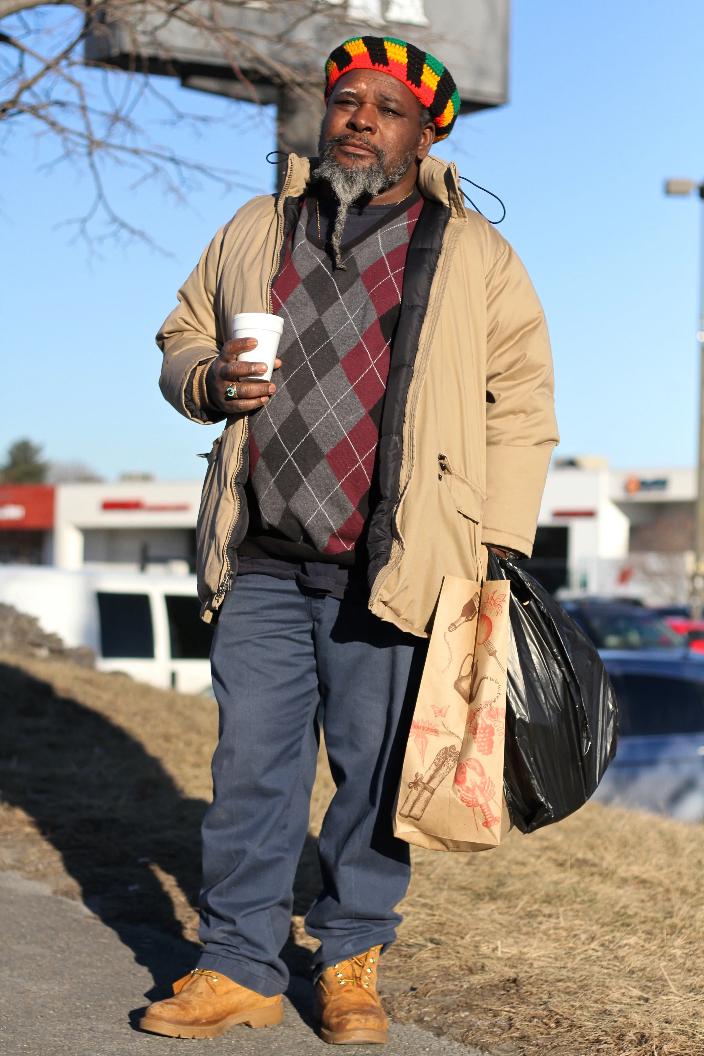 I met Jean today in Cambridge. He was walking on the bridge towards Alewife station when I caught up to him. I originally asked him "what is your biggest regret in life?" He actually caught me off guard. He turned the question around on me. He asked me what I thought his biggest regret was. This had never happened to me before, and it took me a while to think. I gave him a pretty basic answer. I said that maybe he regretted not playing an instrument. After taking his picture, we then had this discussion. J: "All humans are supposed to be equal. How come we divide ourself?" C: "Could you explain about the division of humans a little bit more?" J: "I don't have too much to say...but, it's not supposed to be like that." C: "Do you mean segregation and racism?" J: "Yeah, you could choose that if you want to. But when I see you I am supposed to see myself. Not somebody else. When you see me, you are supposed to see yourself. That's mean, you are supposed to focus on yourself first before you start judging people." Jean had a lot to say, and you could tell that this problem in society has been on his mind for a while. 