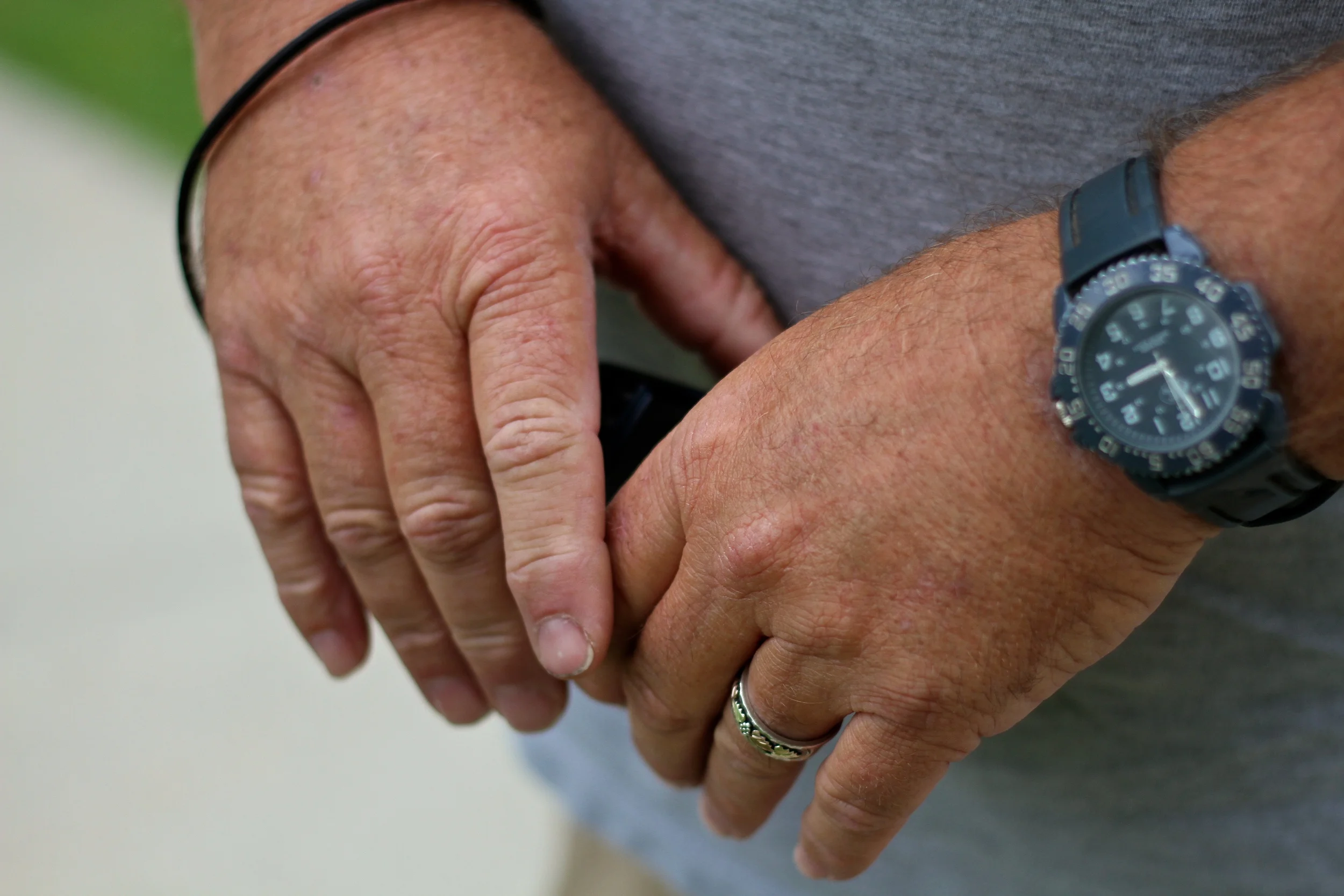 "Describe the happiest time of your life." "Probably when I met the good Lord, and accepted Jesus as my savior. That time, anytime with my wife and my little dog. Stuff like that." "And when did you meet the good Lord?" "32 years ago, last thursday." 