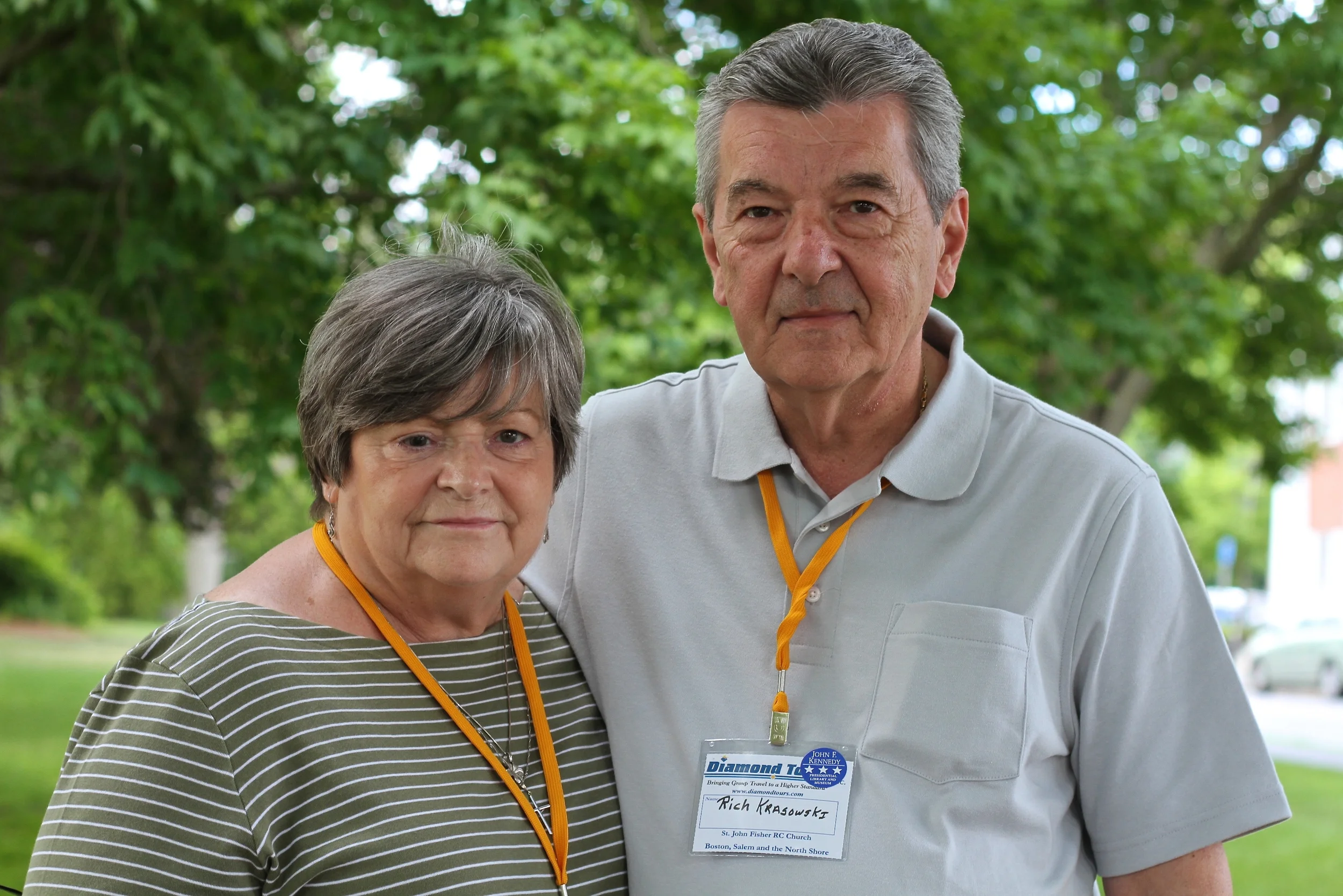 This beautiful couple has been married for 47 years! "What has been the happiest moment of your life thus far?" "When I met my wife." "If I may ask, how did you meet your wife?" "I was in the military, and it was a blind date and we went out and we fell in love."