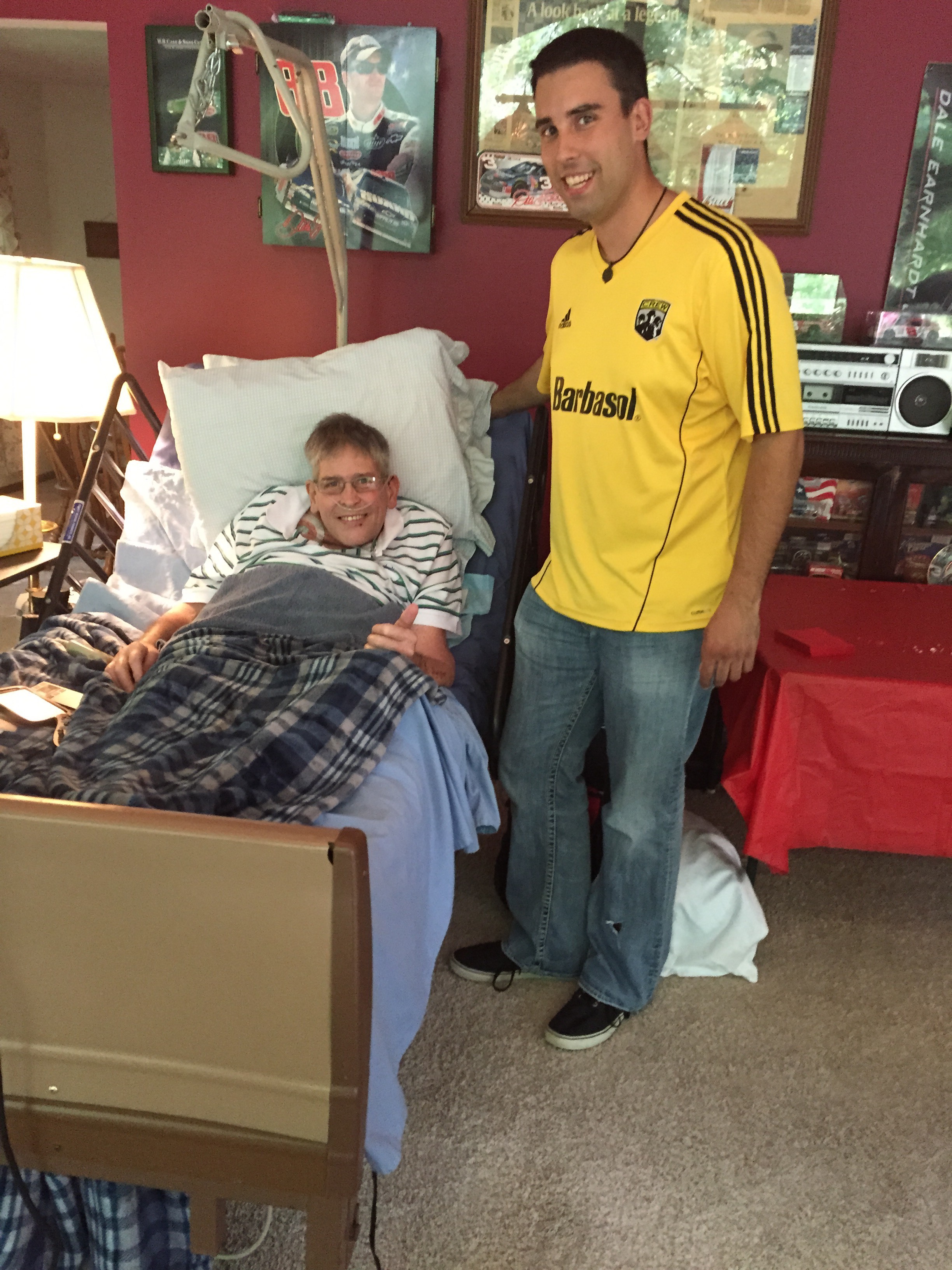 Dean Robinson and son Jon from June 2015