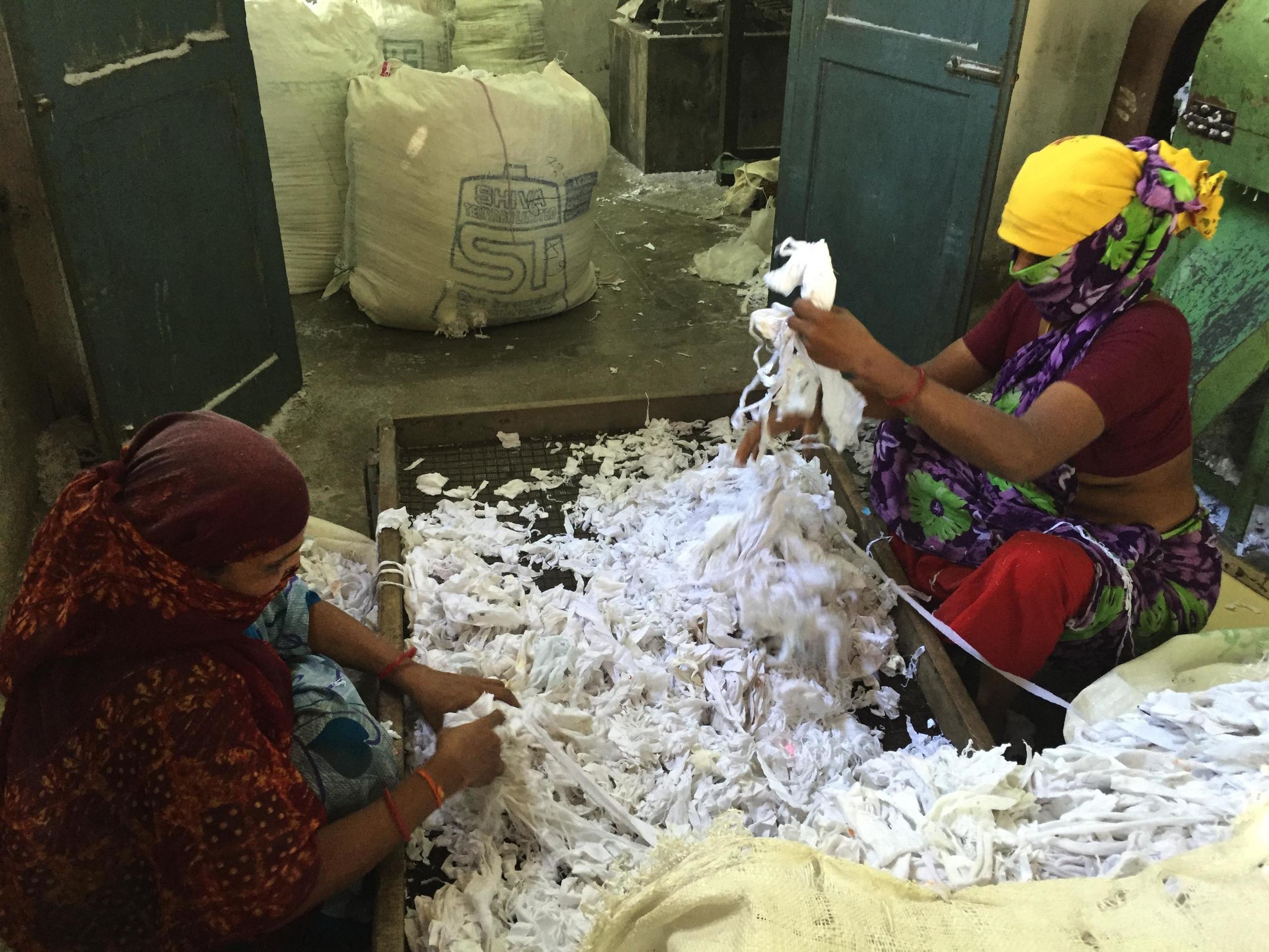 Recycled cotton to be made into paper