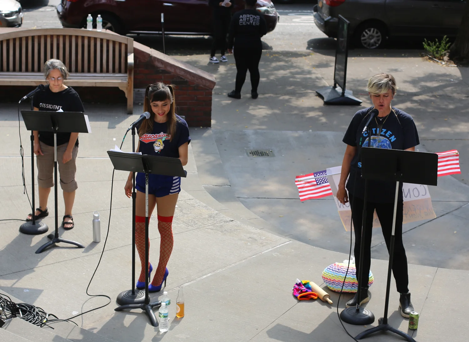 Left to right: Clarinda Mac Low, Coralina Meyer, Lucy Sexton