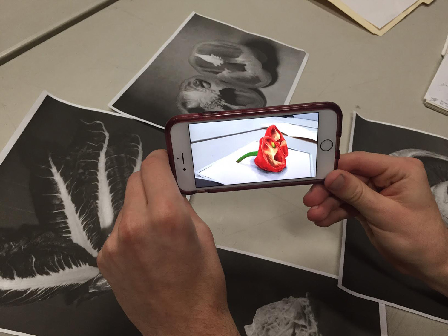 Augmenting Edward Weston during an early RIFFS session. 