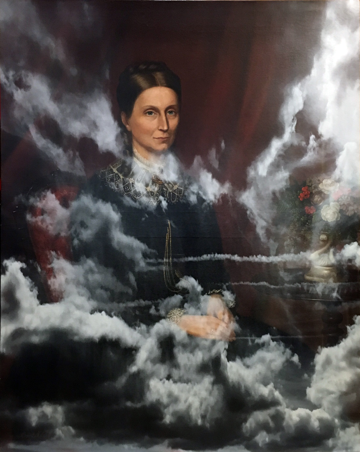 Reflection on Jane Camp © Paul Stephenson. Originally painted by Alexander Melville, 1877 (Ink on Oil on Canvas, 2016)