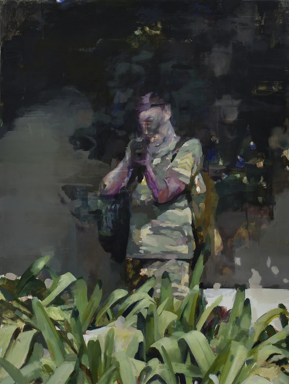 Self Portrait (age 7), 2018. 24" x 18" oil on panel. © Justin Duffus. Courtesy of Justin Duffus and Linda Hodges Gallery