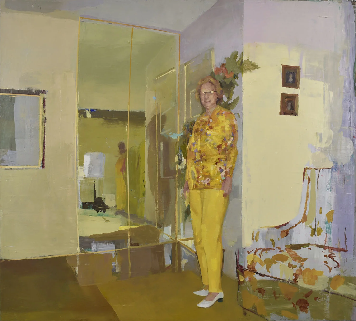 Evalyn , 2017. 36" x 40" oil on canvas. © Justin Duffus. Courtesy of Justin Duffus and Linda Hodges Gallery