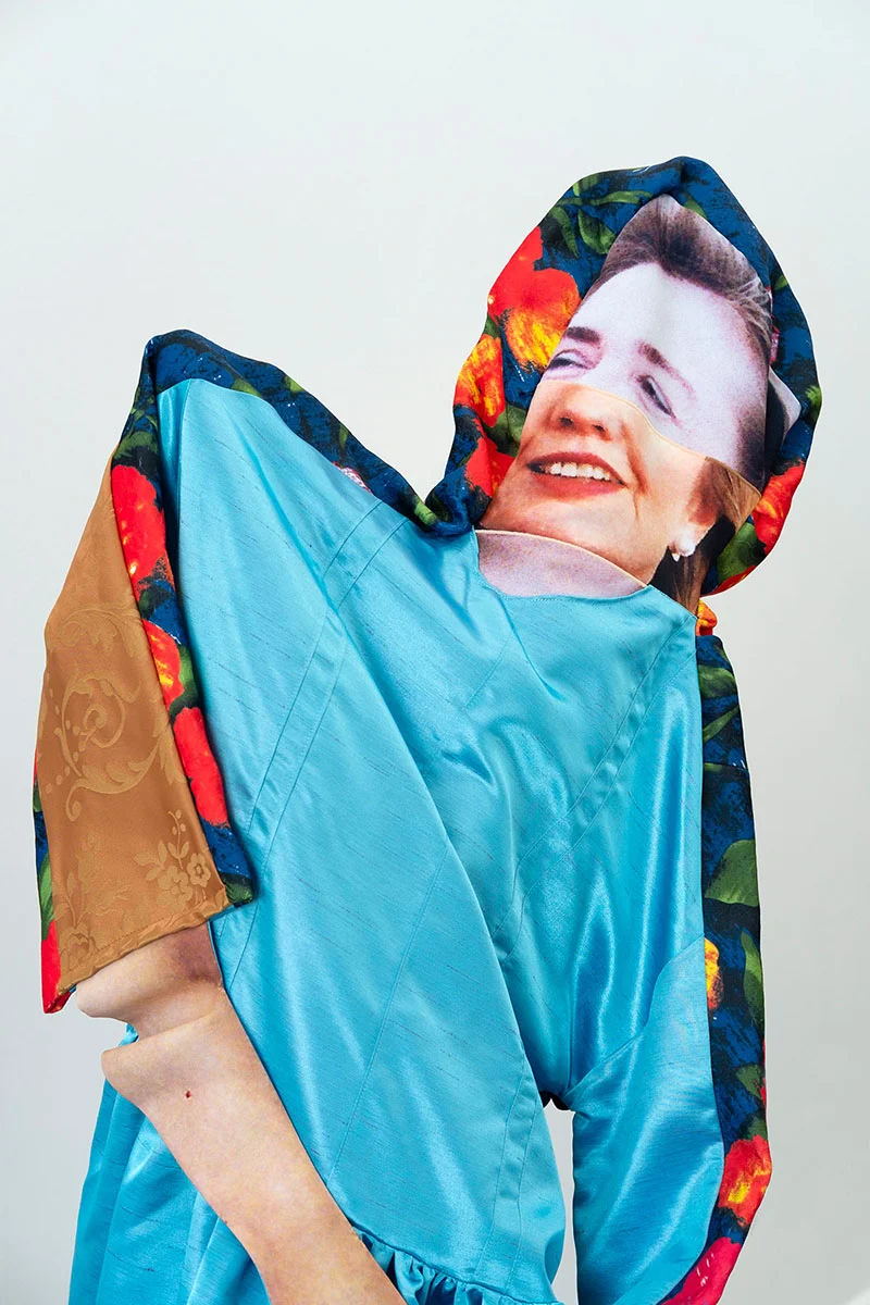 Hillary Clinton (detail), 2018; polyester, wood, paint; approx. 61 x 36 x 30 in.