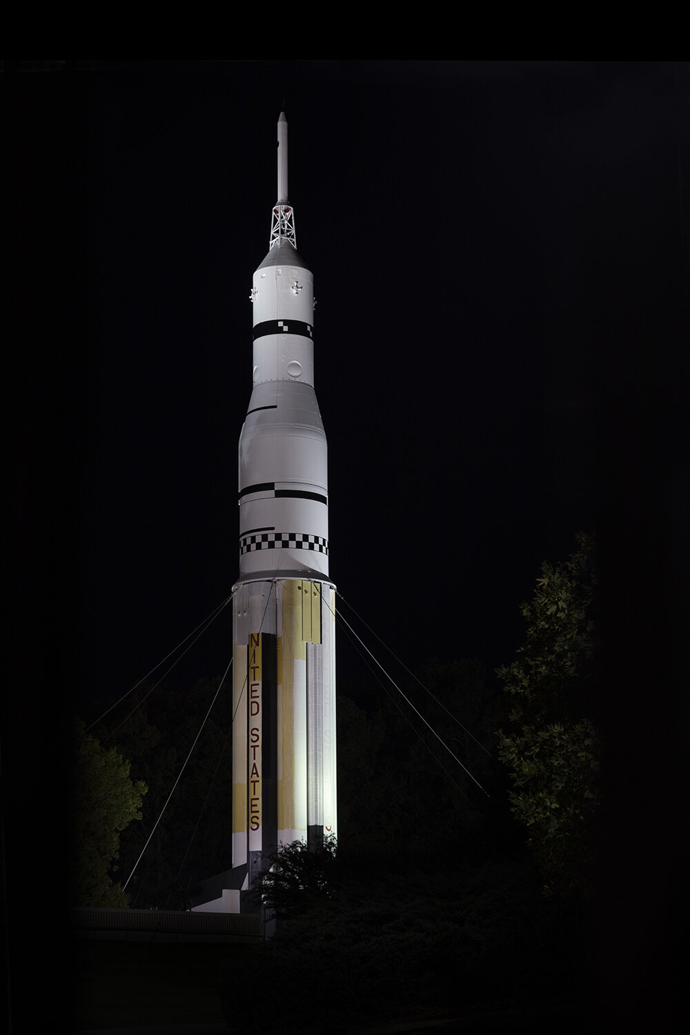Saturn I at Night, Huntsville, AL, 2019. © Barbara Diener