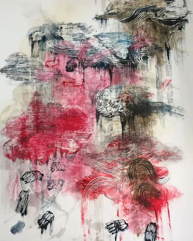 A preview of things to come... I just wrapped the series of paintings I&rsquo;ve been working on for the last year. It&rsquo;s moody, textured, bright, earthy &amp; feels to me like a clear departure. New pictures coming soon! #paintings #comingsoon 