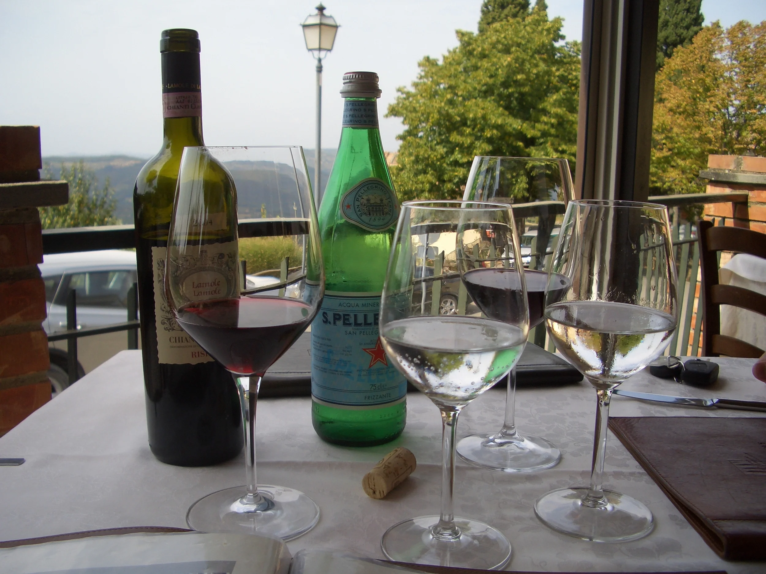 Our table on the terrace in september 2008