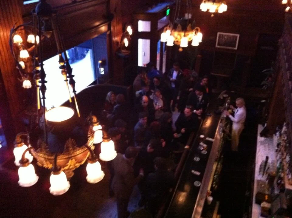 AT THE TANNENBAUM TOAST: The view from the mezzanine.