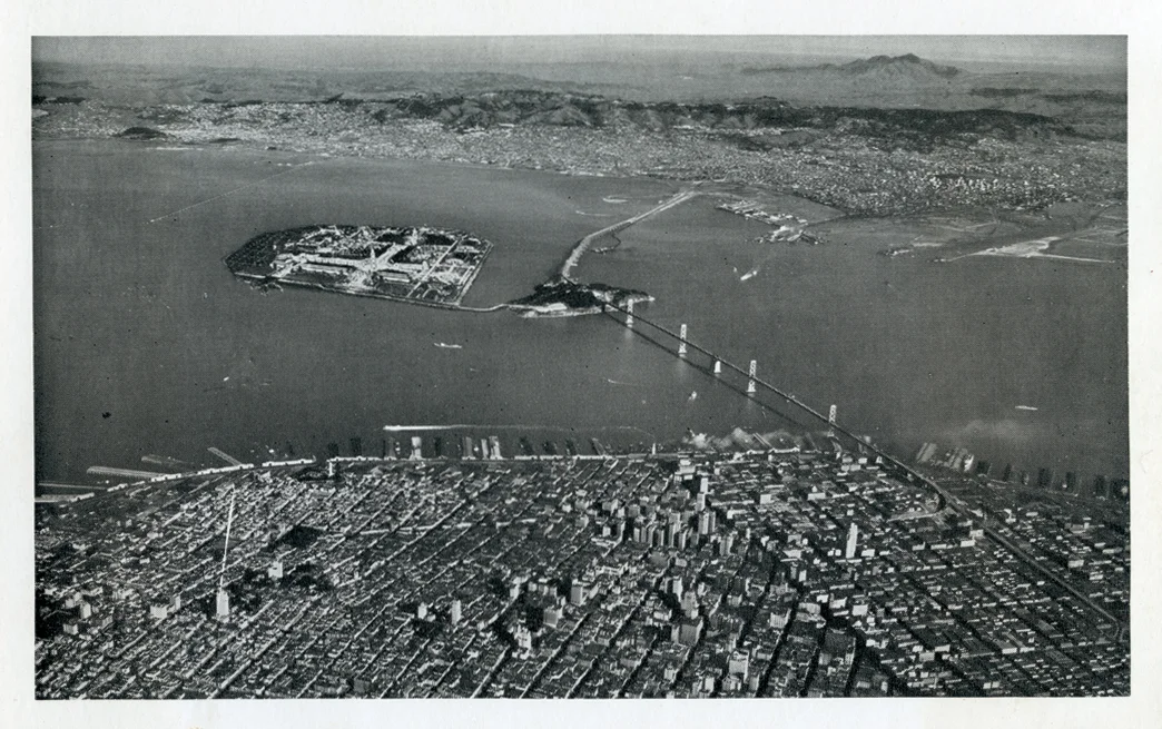 THE BAY BRIDGE IN 1939, AT THE OPENING OF THE GOLDEN GATE INTERNATIONAL EXPOSITION ON TREASURE ISLAND