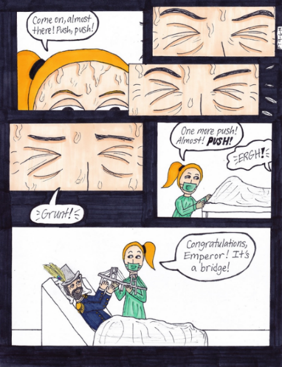 BIRTH OF A BRIDGE | Comic created for The Emperor's Bridge Campaign © 2014 Francesca Testen and The History Twins.
