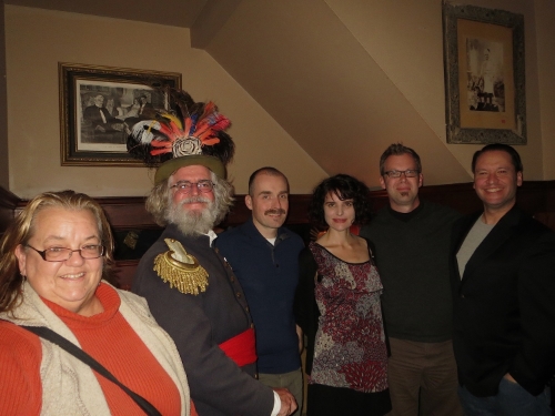 At Comstock Saloon on 23 November 2014, the founding Board of The Emperor's Bridge Campaign (l to r): Rachel Crossman, Joseph Amster, Mark Hogan, Sabine Luisi, John Lumea and Kristian Akseth. (Board member Devin McCutchen not pictured.)