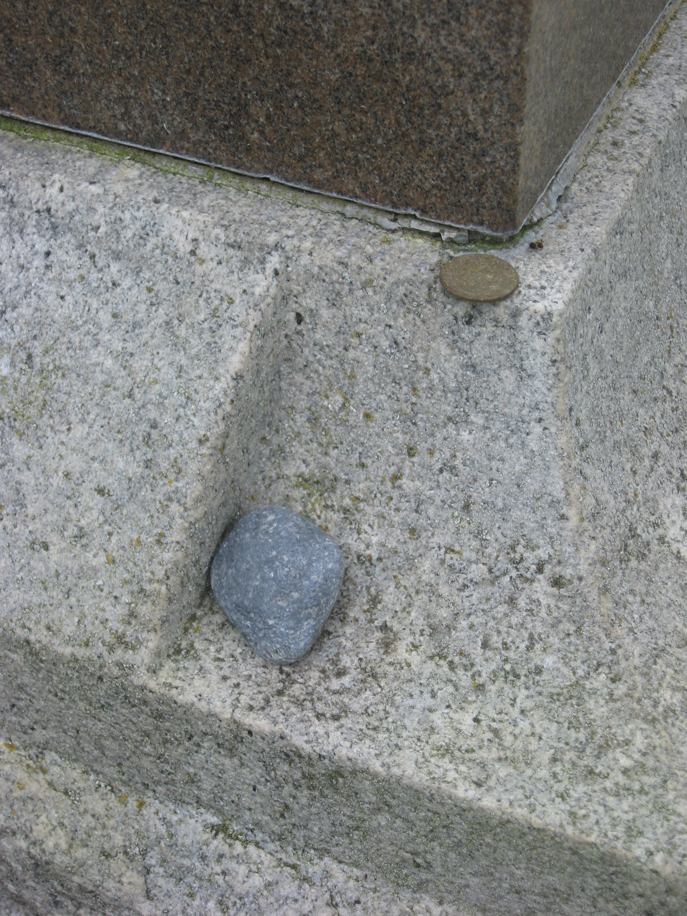 The pebble for the Emperor, who was Jewish, is a sign of respect in the Jewish tradition. 