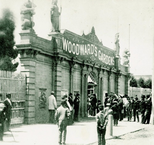 Entrance to Woodward's Gardens. Collection of the San Francisco Museum & Historical Society. Source. Found SF .