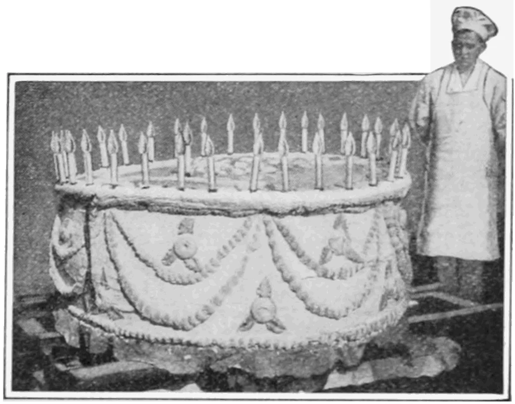This 9-layer cake was created in 1916 to celebrate the 35th birthday of a large women's-goods store in Columbus, Ohio. The cake weighed nearly one ton. Source: Popular Science Monthly 