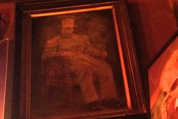 Undated and uncredited painting at the hofbrau Tommy's Joynt, in San Francisco. Photograph © Annetta Black.