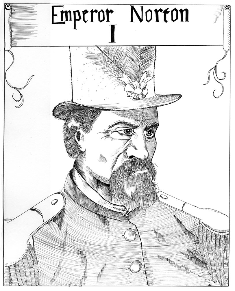   "Emperor Norton I" (2009), by Ned Kane.  &nbsp;©&nbsp;2009 Ned Kane. Source:  Deviant Art . [Added 6.17.2016]  