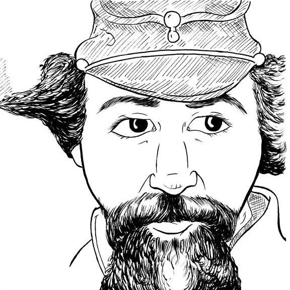 Drawing, 2015, by S. Bell. Detail from Web comic Silver & Gold . © 2015 Fugu Press. Source: Silver and Gold .