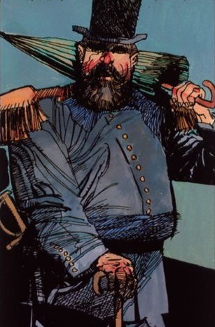 Detail from the comic book, "Three Septembers and a January" ( Sandman v2 n31, October 1991), written by Neil Gaiman (b. 1960) and drawn by Shawn McManus (b. 1958). © 1991 DC Comics. Source: Comic Vine .