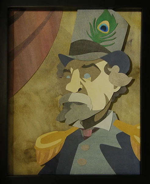 "Emperor Norton I" (2009), by Dan Barrett. Cut and pasted watercolor paper. © 2009 Dan Barrett. Source: Deviant Art .