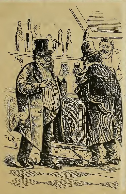   Detail of comic, 1876, by George Frederick Keller (1846–c.1927).  The comic appeared on the cover of the 9 December 1876 issue of  The Wasp  magazine. Click on image for the full cover, comic and captions. Source:  Internet Archive  [Added 9.1.2016