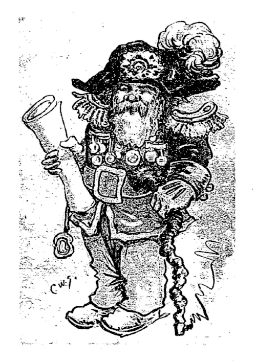 Undated illustration of Emperor Norton as imagined by Charles William Saalburg (1865-1950). Source: Charles W. Saalburg, "San Francisco of the '80s Abounded in Notables," The New York Times , 3 January 1926 ( pdf ).