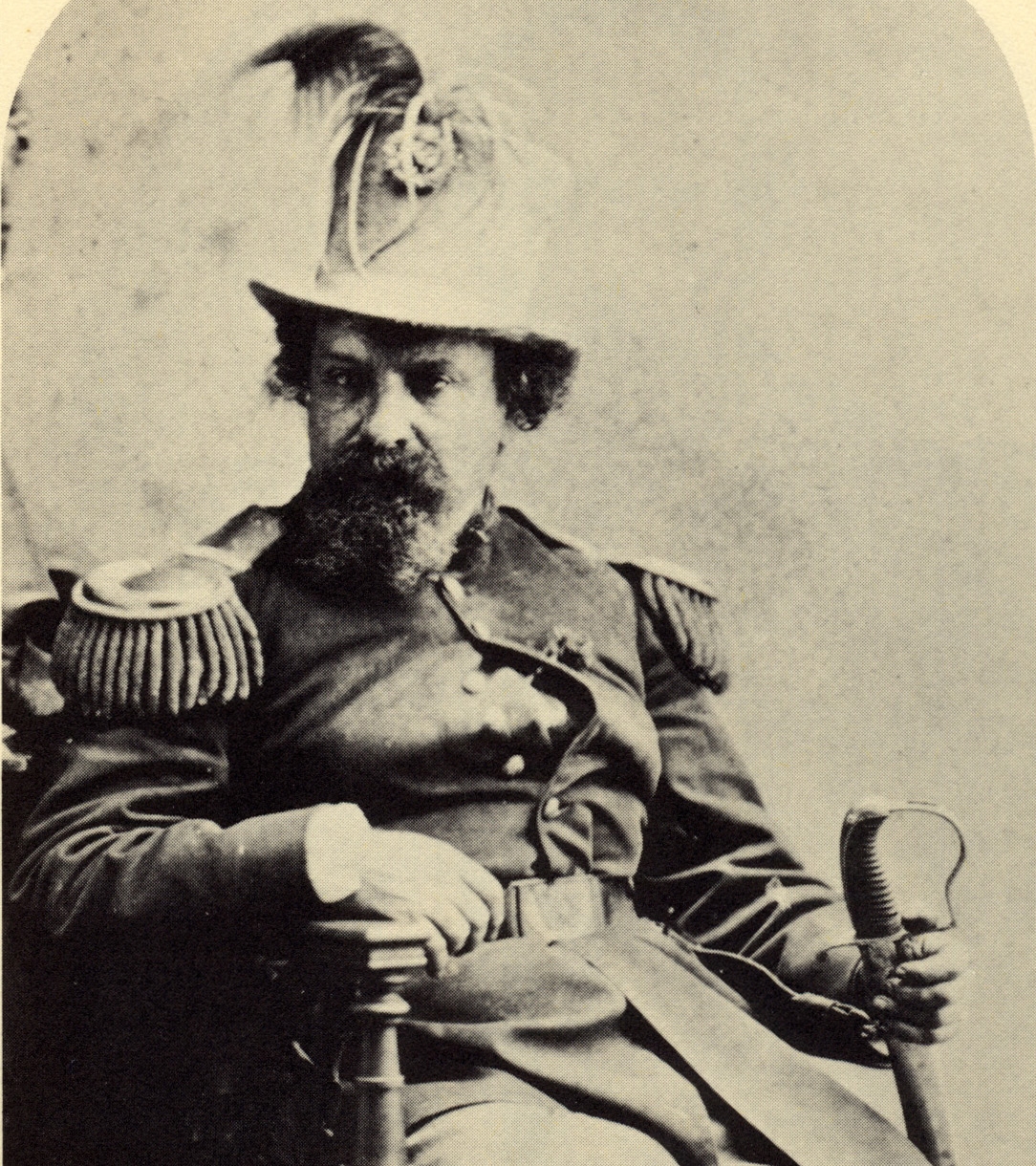 Emperor Norton, mid 1870s. Detail from photograph by Thomas Houseworth & Co. Collection of the California Historical Society.