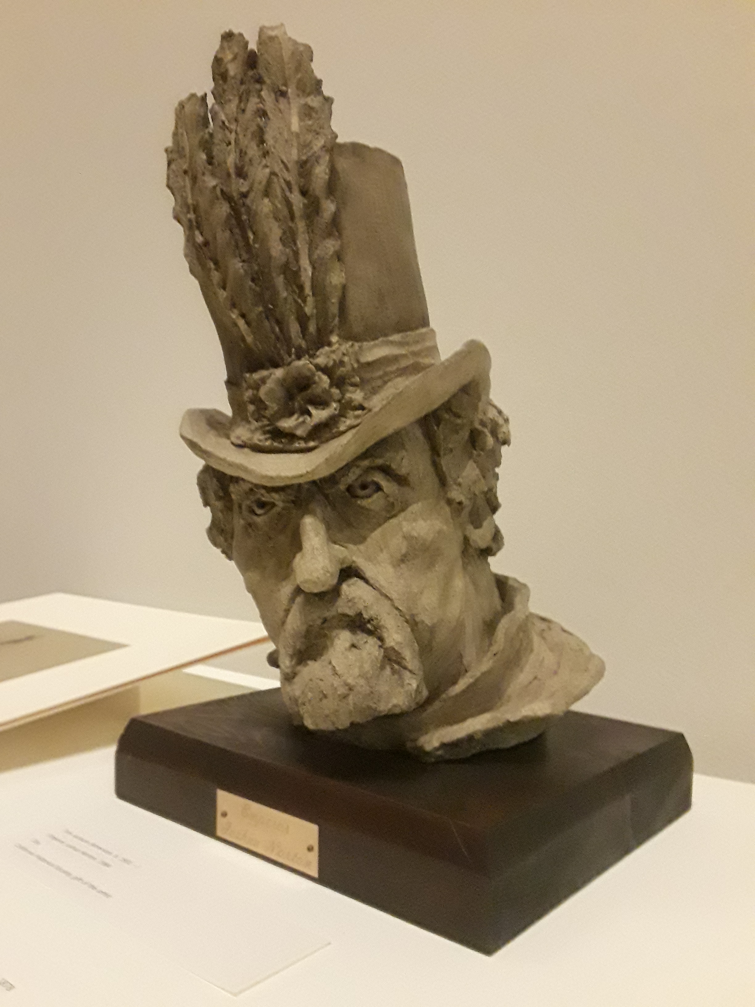  Emperor Joshua Norton (1984), clay, by Tom Jackson (b. 1931).  Collection of the California Historical Society; gift of the artist. [Added 2.19.2018] 