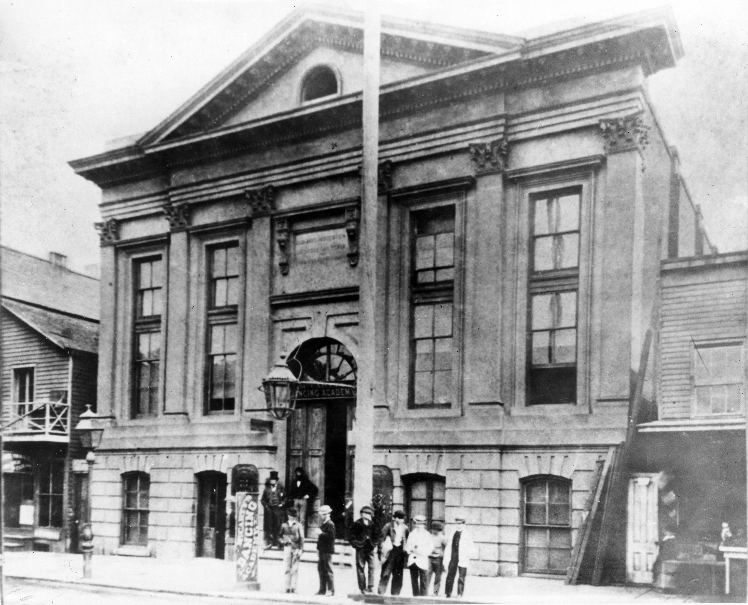 Dashaway Hall, at 139 Post Street, San Francisco, in 1867. Here, the Emperor Norton attended weekly meetings of the Lyceum for Self-Culture. Photograph by Eadweard Muybridge. Source: San Jose State University . (This building and site has been added to The Emperor's Bridge Campaign's Emperor Norton Map of the World, here .)
