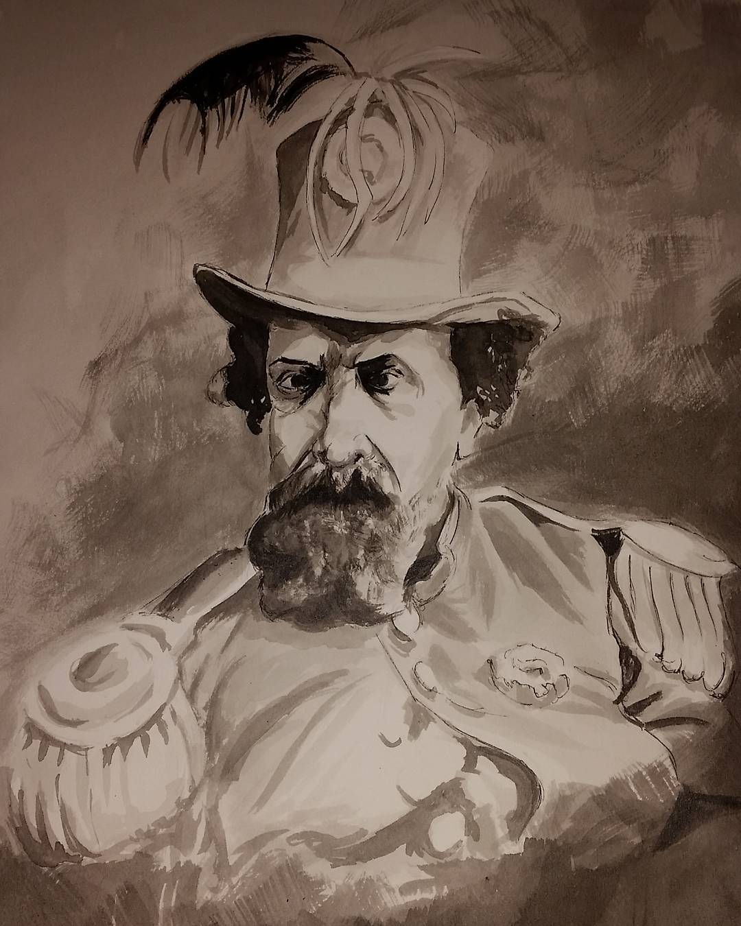   “His Imperial Majesty, Norton I” (2016), by Anna Papkov (b.1981).  Ink on watercolor paper, 14” x 20”. ©2016 Anna Papkov. Source:  Anna Papkov . [Added 10.11.2018] 