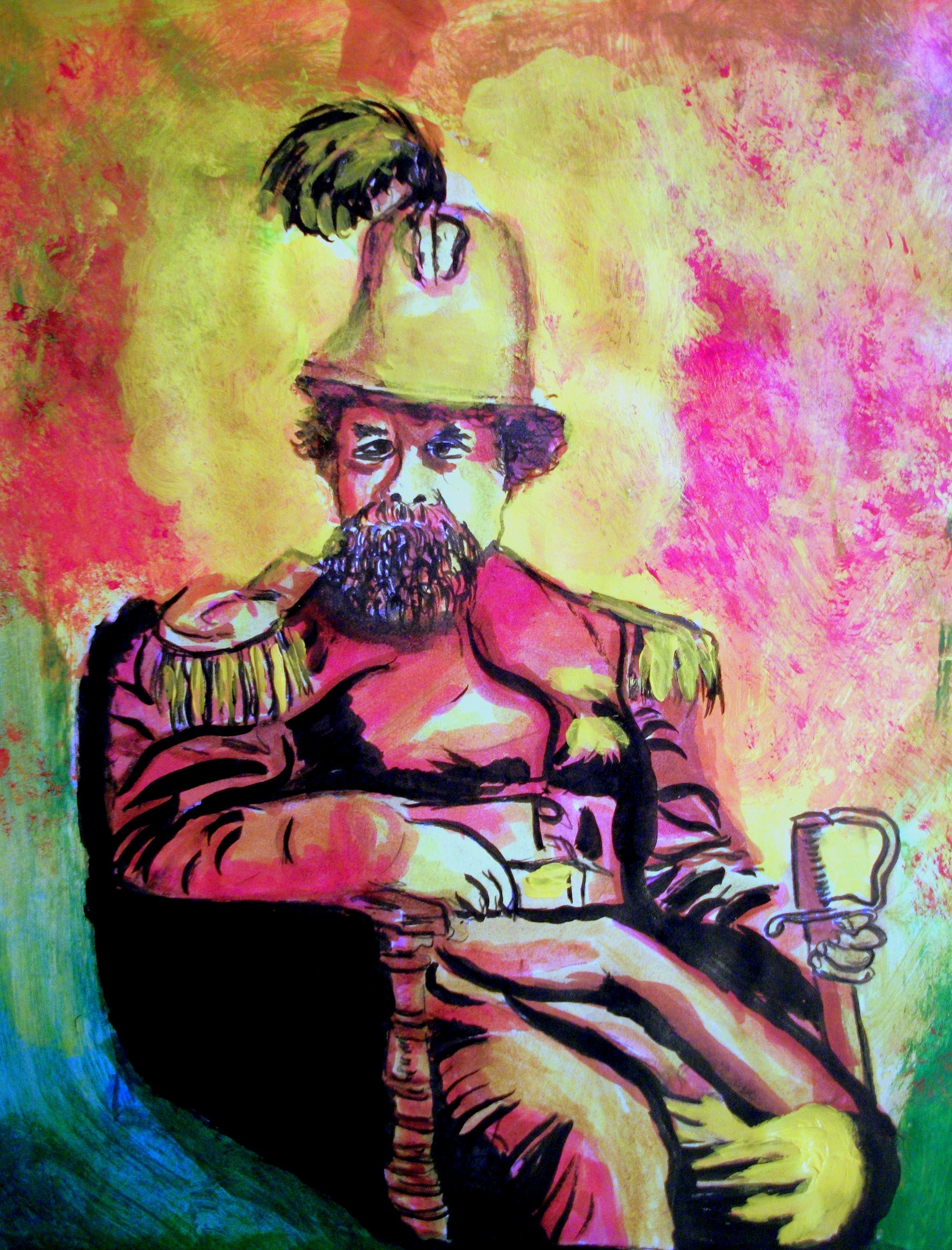   Emperor Norton, 2009, by Buzz Bain (b. 1954).  Ink and acrylic on paper, 11” x 14”. © 2009 by Buzz Bain. Source:  Flickr (254buzz) . [Added 4.7.2023] 