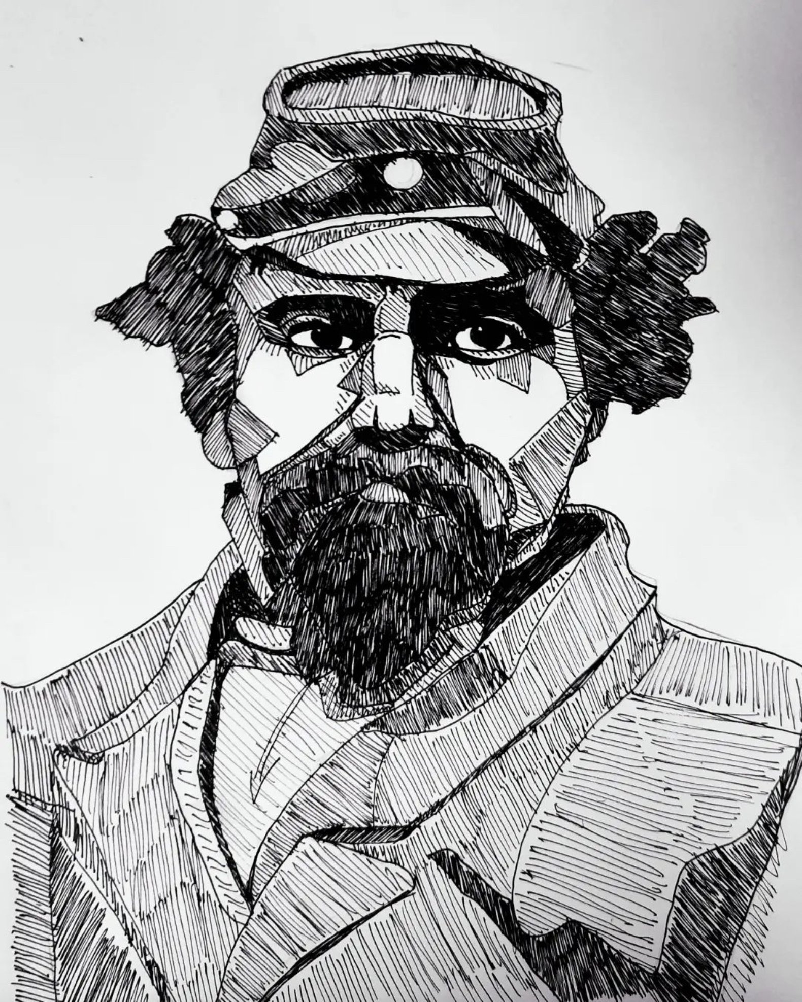   Drawing of Emperor Norton, 2023, by Saeha Jang.  Pen and ink. Artist’s  Instagram . Source:  Saeha Jang  [Added 6.20.2023] 