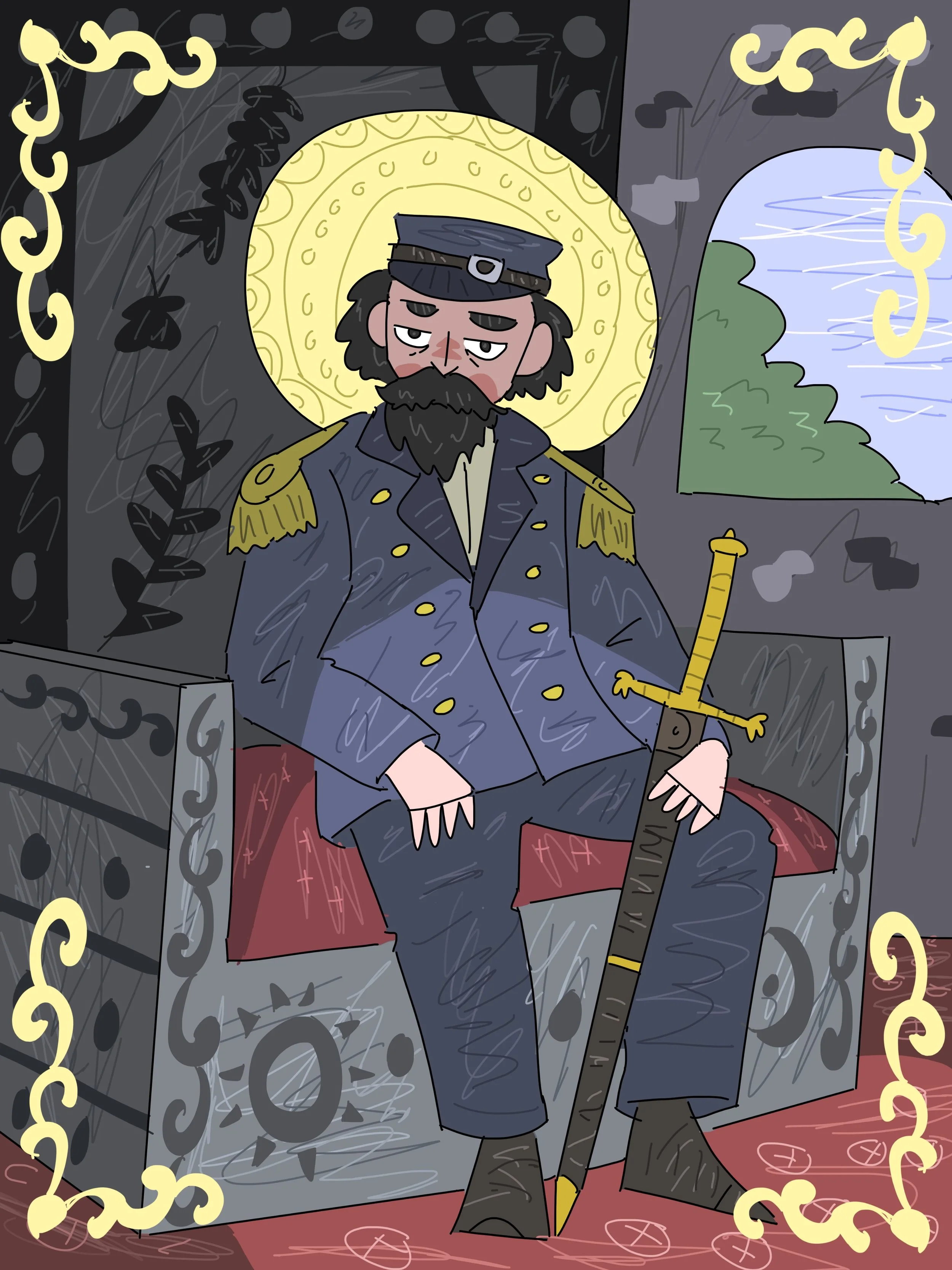    Icon of The First Emperor of the United States Joshua Norton I , 2025, by “LeCanard.”  Digital. Source:  LeCanard  [Added 7.7.2025]  