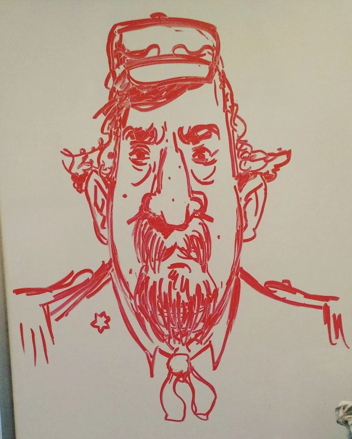   Emperor Norton, 2016, by Josh Ellingson (b.1977).  Expo dry erase marker on whiteboard. Source:  Josh Ellingson  [Added 1.4.2026] 