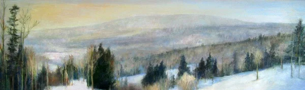 Snowy Hills • oil on canvas • 18 x 60