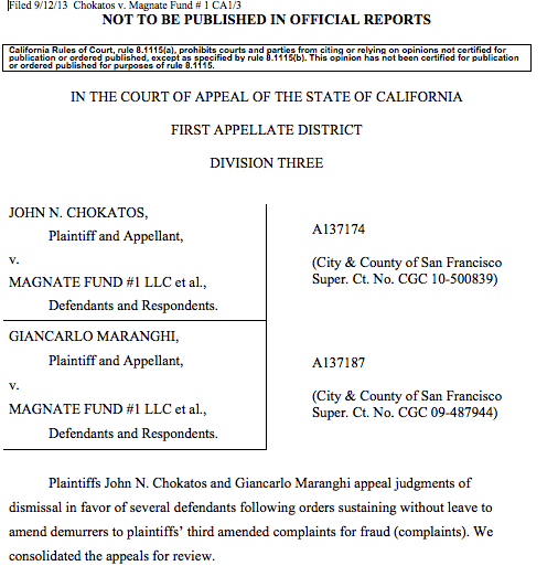IN THE COURT OF APPEAL OF THE STATE OF CALIFORNIA