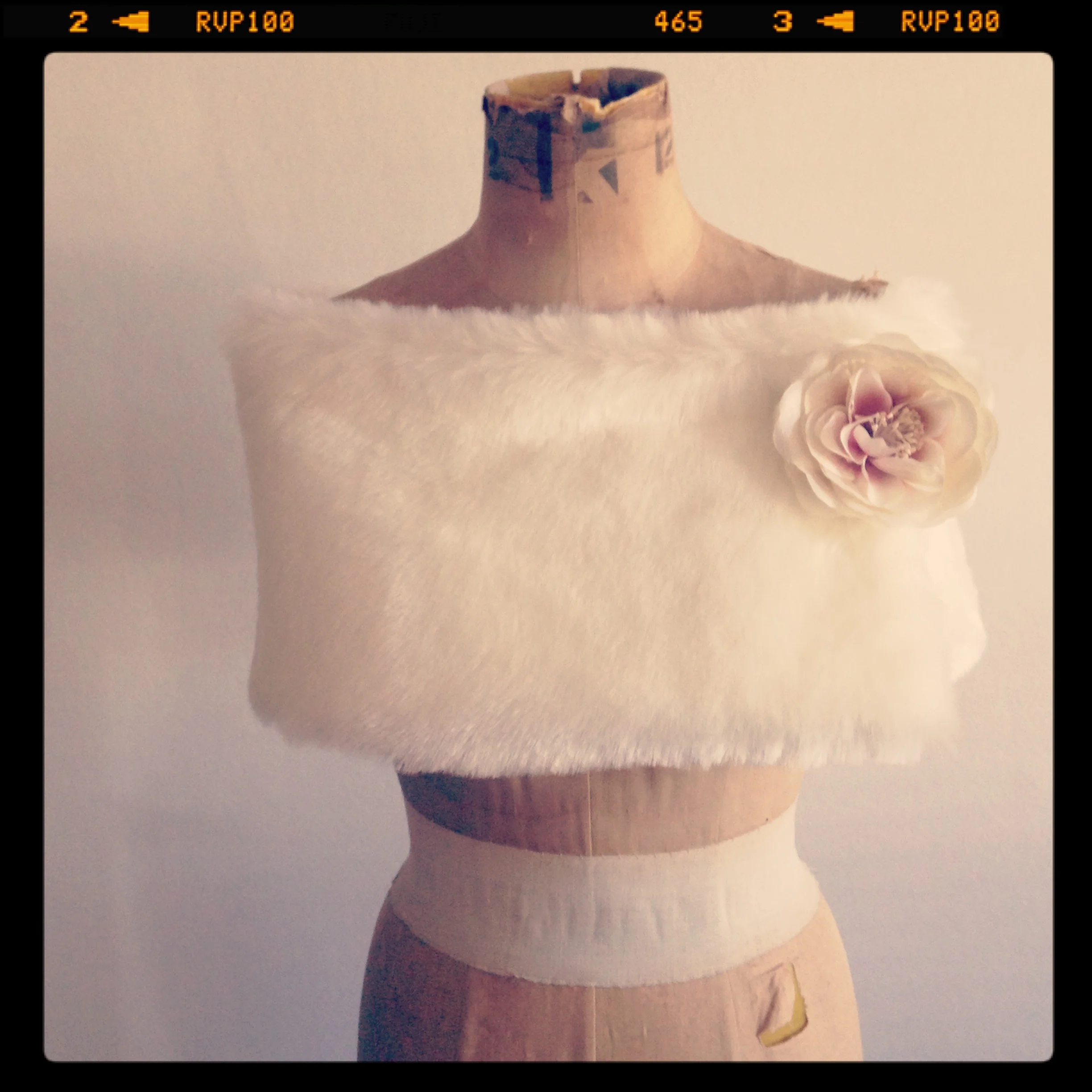 Ivory fur wrap  