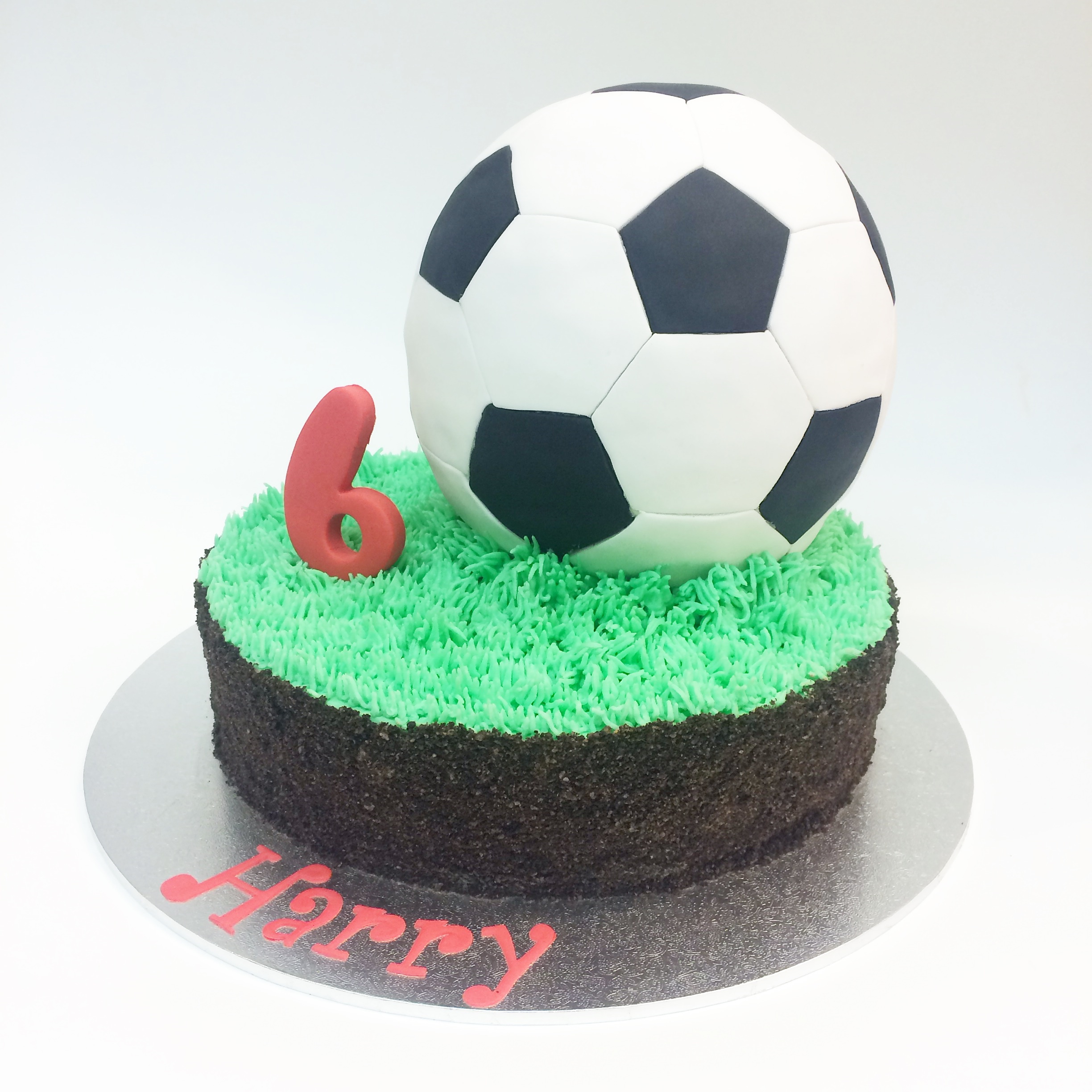 3d soccer ball cake