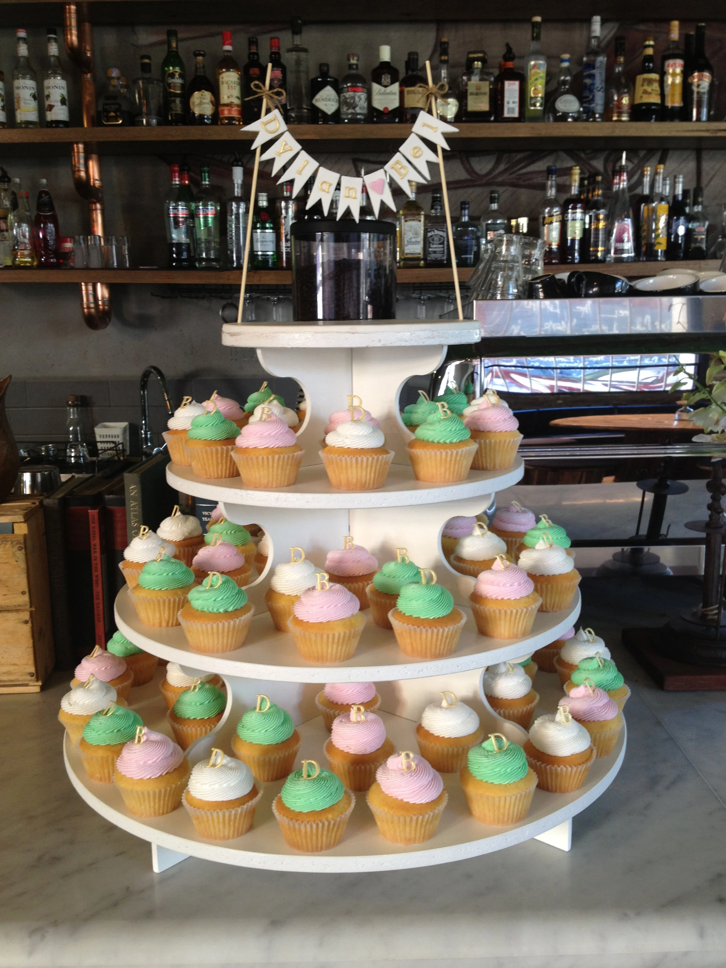 Belinda & Dylan's Engagement Cupcake Tower.JPG