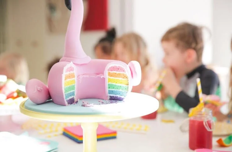 Rainbow Flamingo Floatie Cake