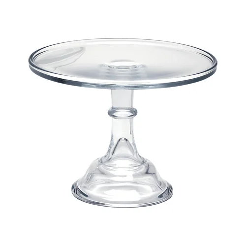 Large Clear Mosser Glass Cake Stand Hire