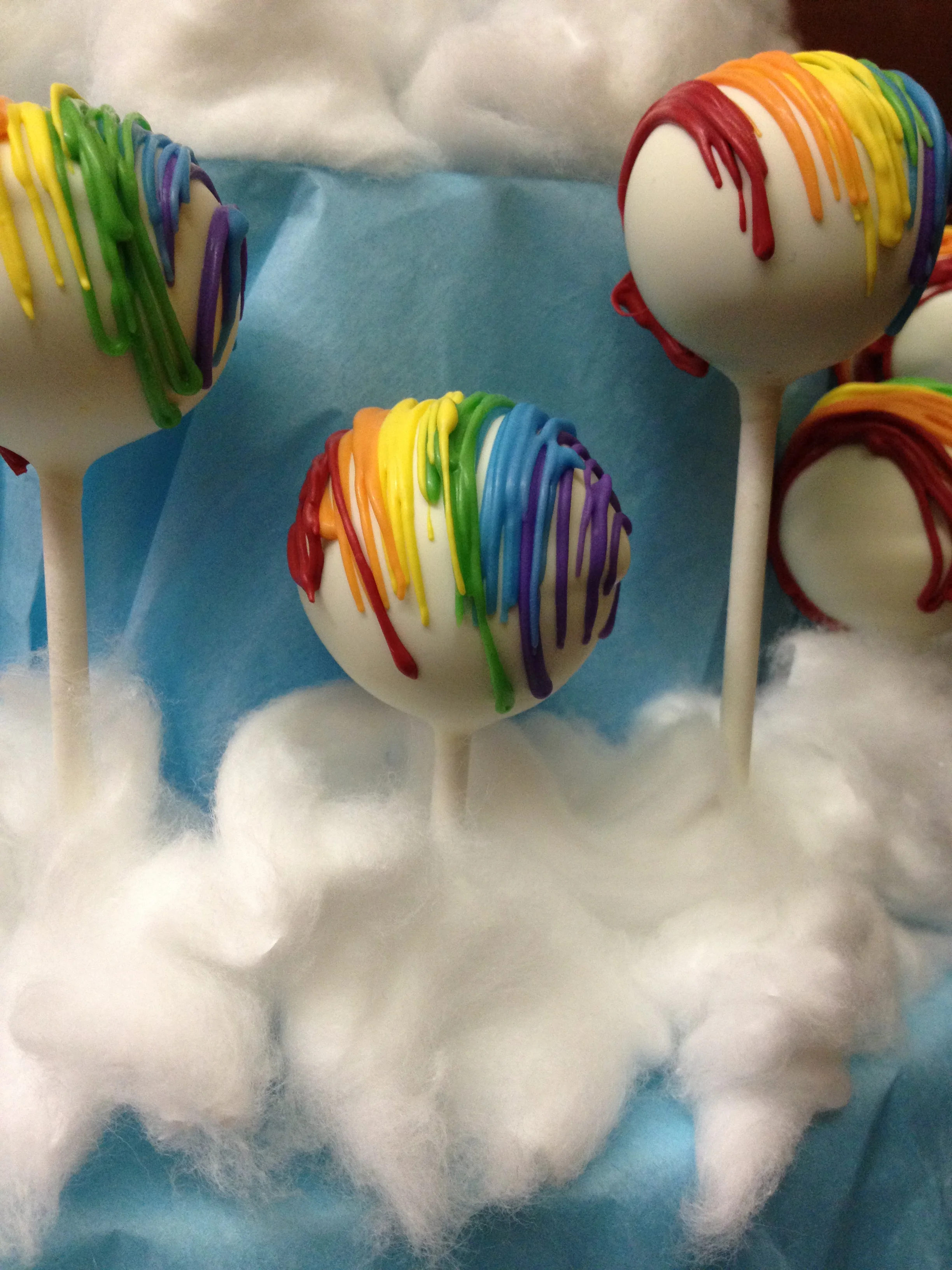 Rainbow Splash Cake Pops