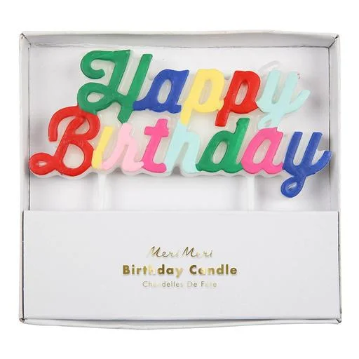 Multicolour Happy Birthday Candle