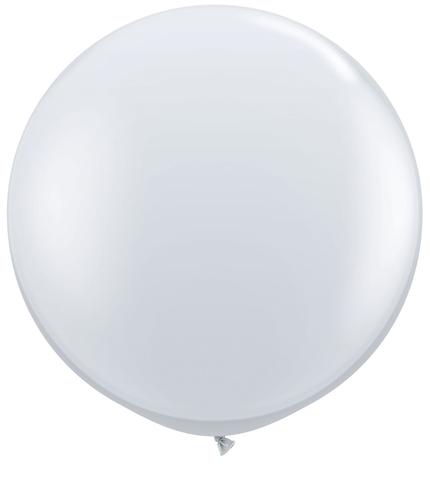 90cm Latex Balloon Diamond Clear.jpeg