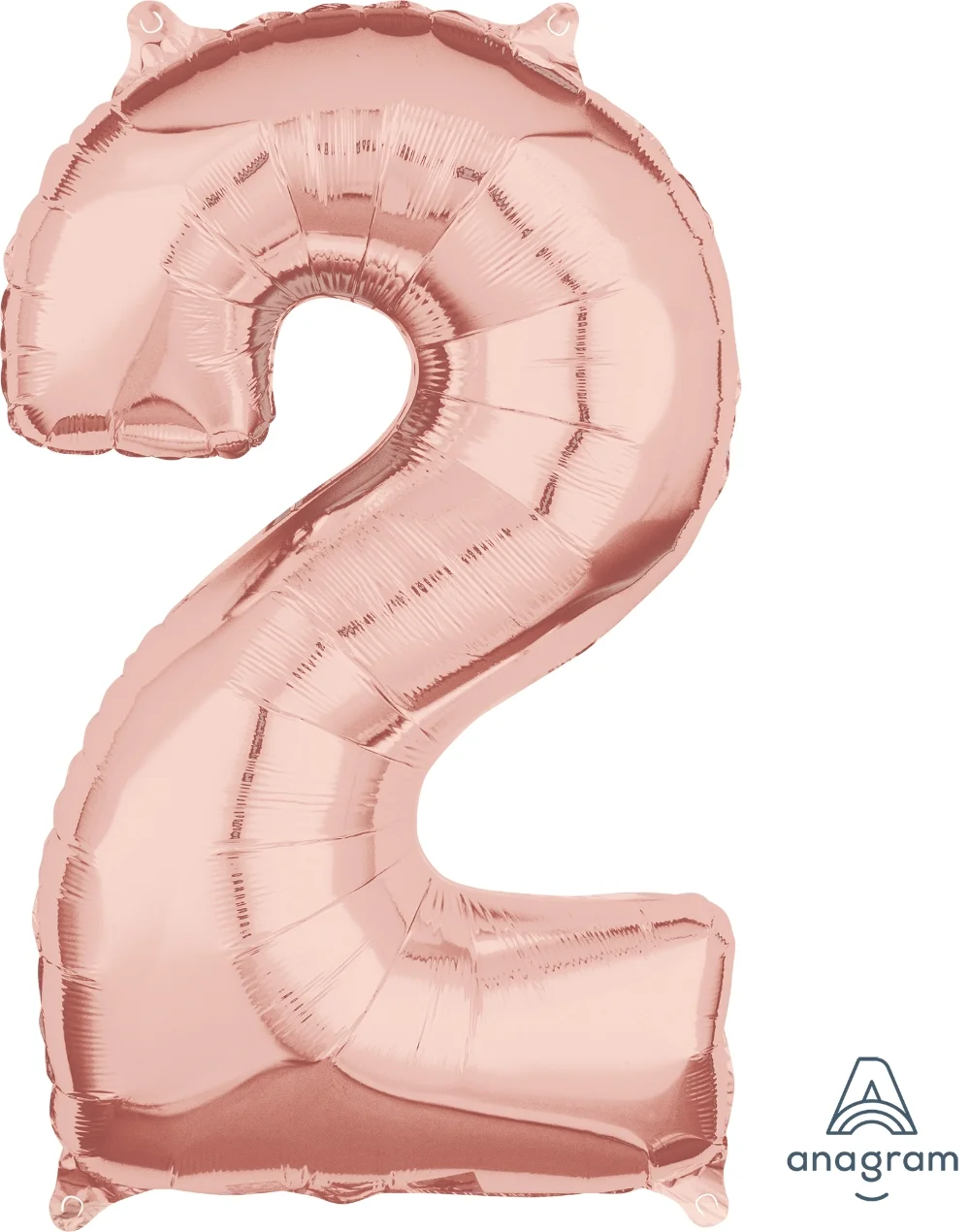 Rose Gold Medium Sized Number 2 Balloon 66cm