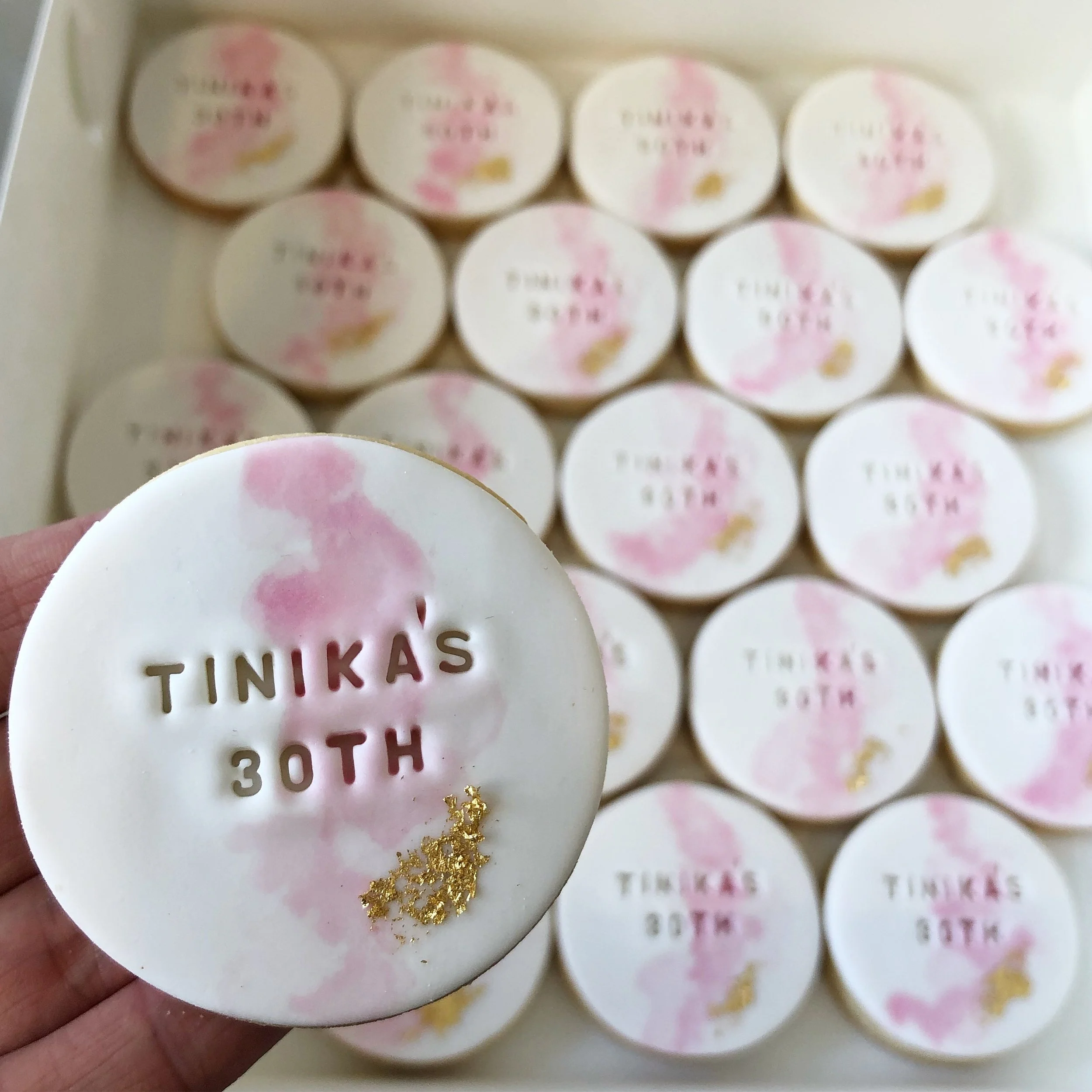 Tinika's 30th Watercolour Cookies.JPG