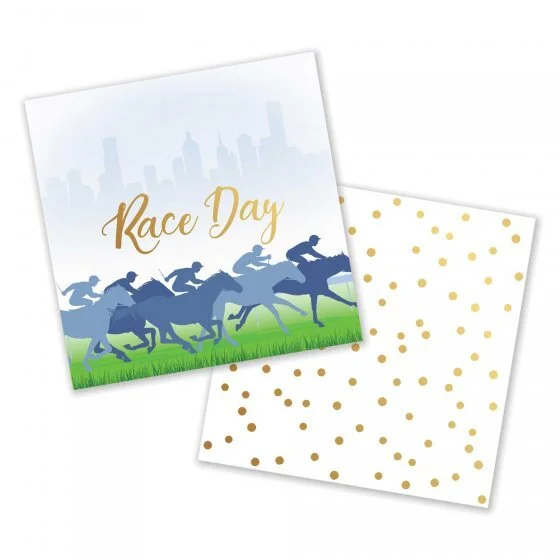 1st Birthday Blue And Gold Lunch Napkins, 16 Count